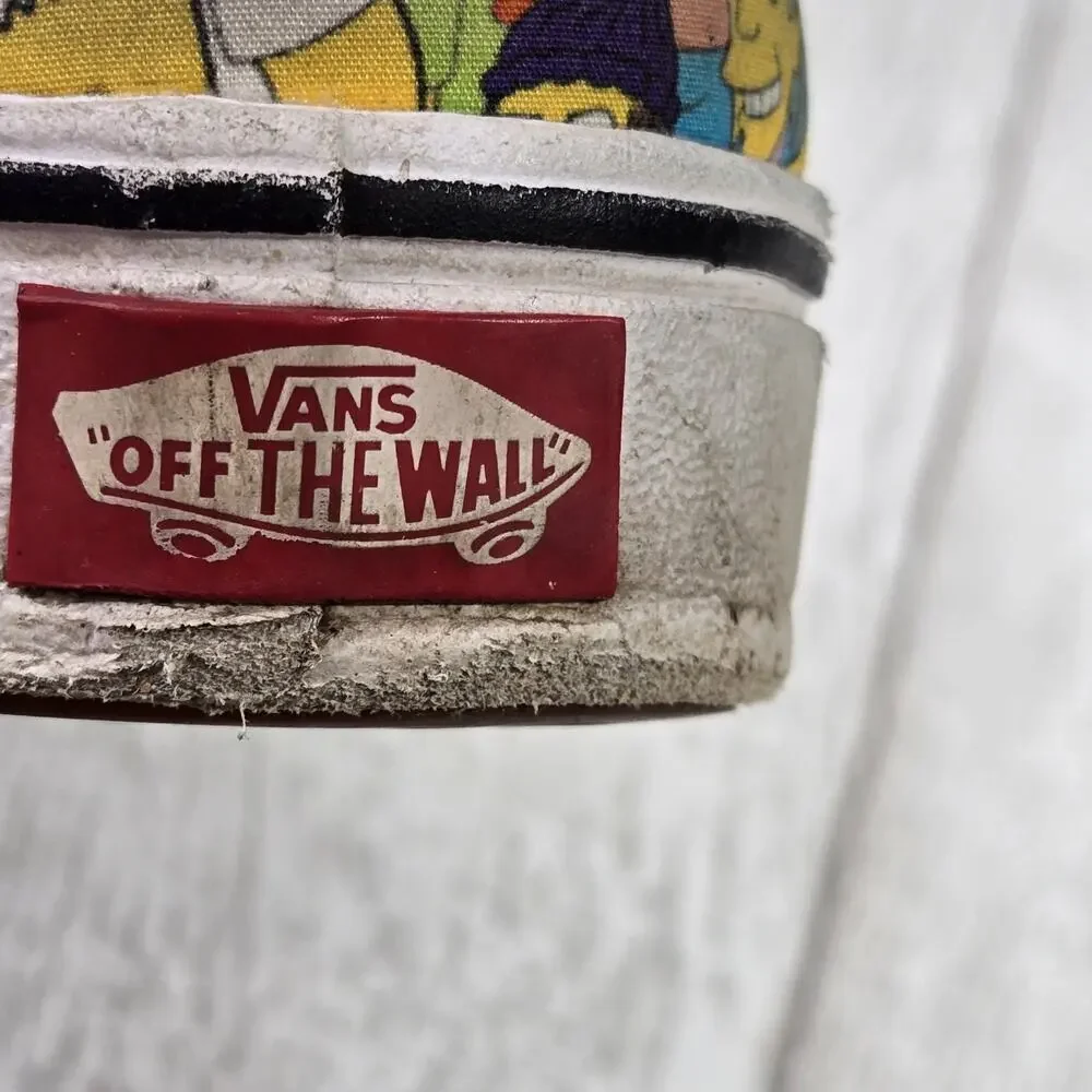 LIMITED EDITION The Simpsons VANS Slip-On 'Springfield' Mens Sz 5 Wmn 6.5 RARE
